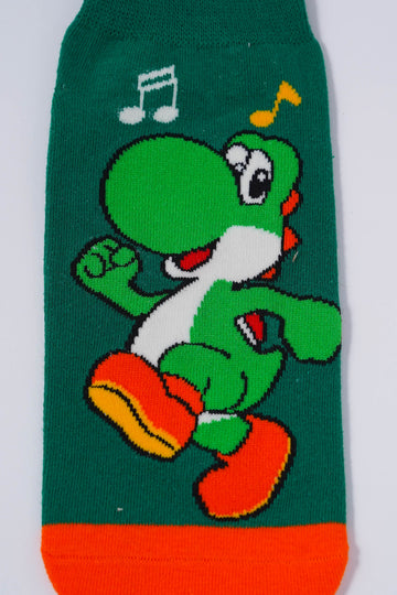 Green Yoshi Socks Fun Mario-Themed Footwear