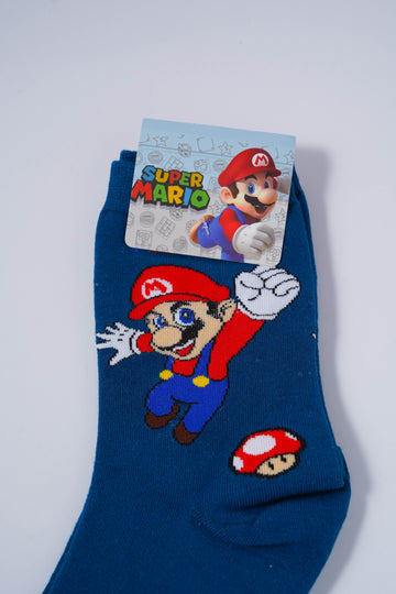 Super Mario Teal long Socks