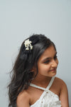 Black Velvet Bow Pearl Cluster Embellishment Hairband