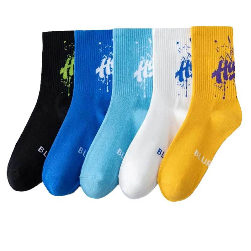 Splash Drip Aesthetic Crew Socks