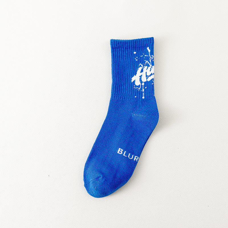 Splash Drip Aesthetic Crew Socks