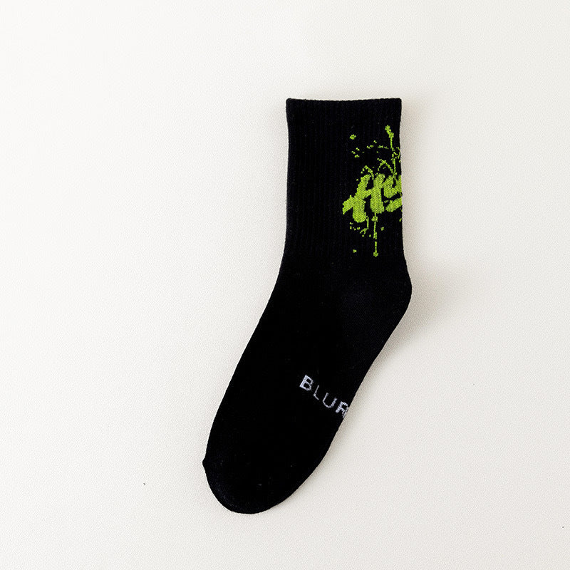 Splash Drip Aesthetic Crew Socks