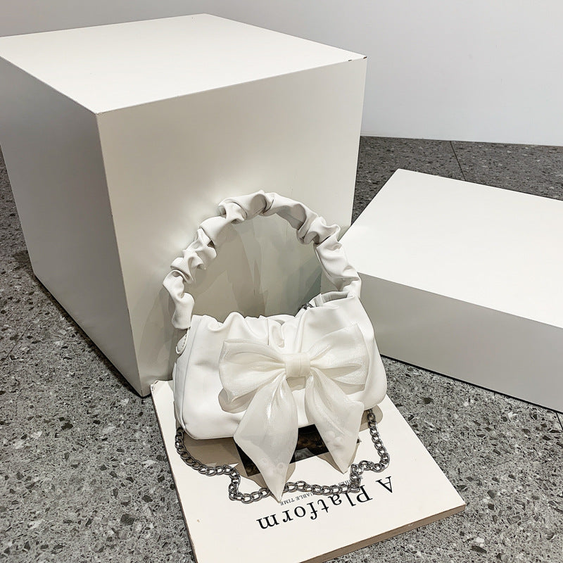 Blush Pink Bow Shoulder Bag