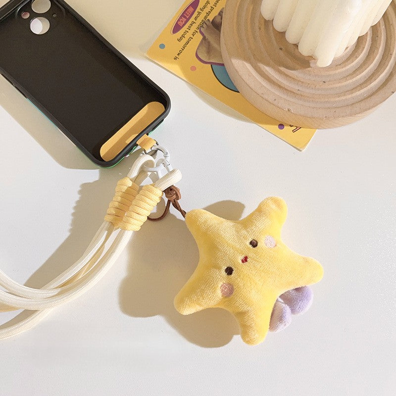 Kawaii Plush Star Crossbody Phone Lanyard Sling