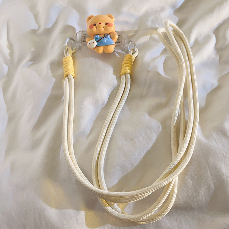3D Cartoon Bear Dessert & Bath Crossbody Phone Lanyard Sling Collection