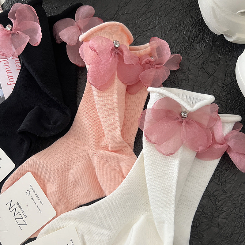 Floral Sheer Princess Girls Socks Set