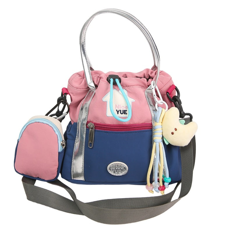 Cute Drawstring Mini Tote Bag for Girls – Trendy Casual Handbag
