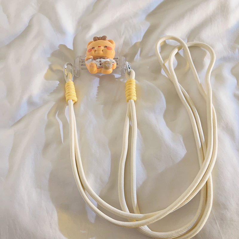 3D Cartoon Bear Dessert & Bath Crossbody Phone Lanyard Sling Collection