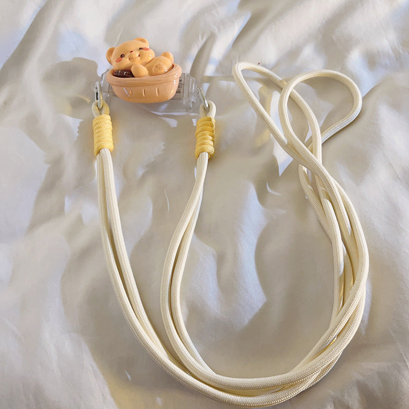 3D Cartoon Bear Dessert & Bath Crossbody Phone Lanyard Sling Collection