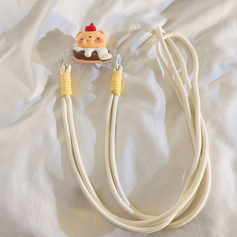 3D Cartoon Bear Dessert & Bath Crossbody Phone Lanyard Sling Collection