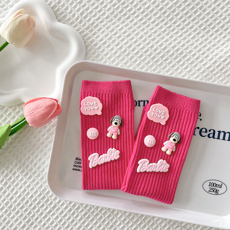 Barbie Style Patch Girls Socks Set