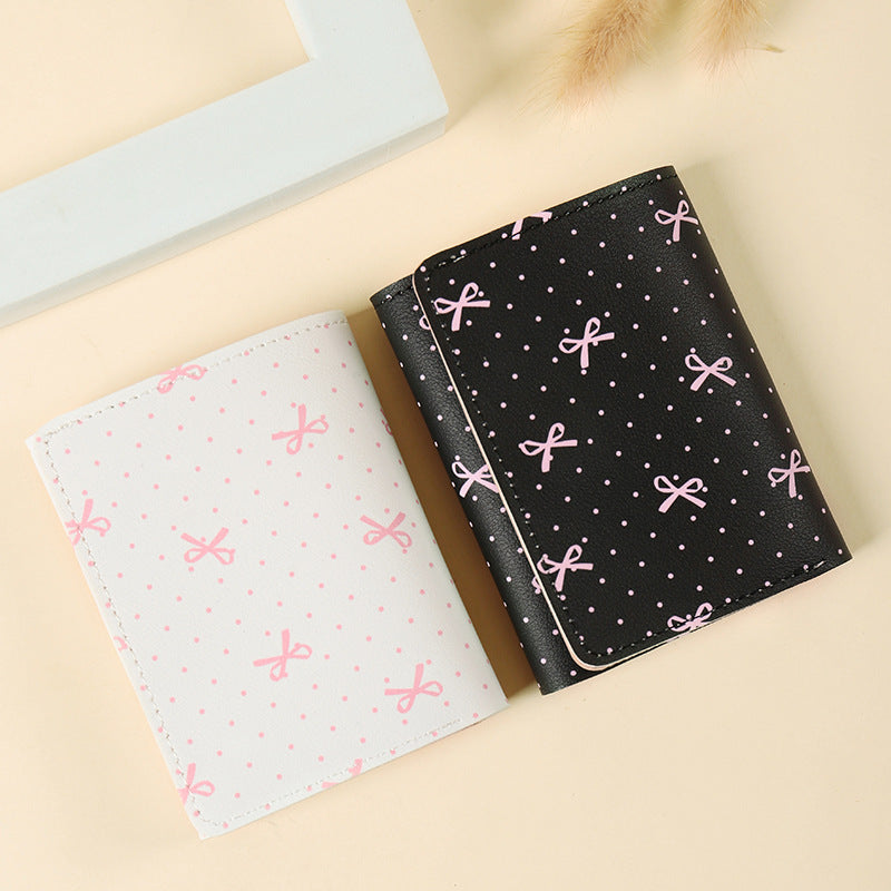 Kawaii Bow Mini Wallet – Cute Aesthetic Card Holder