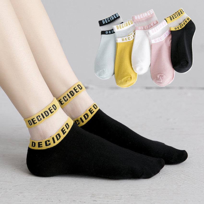 Girls 5-Pair SECURED Band Ankle Socks Pack