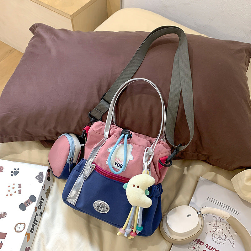 Cute Drawstring Mini Tote Bag for Girls – Trendy Casual Handbag