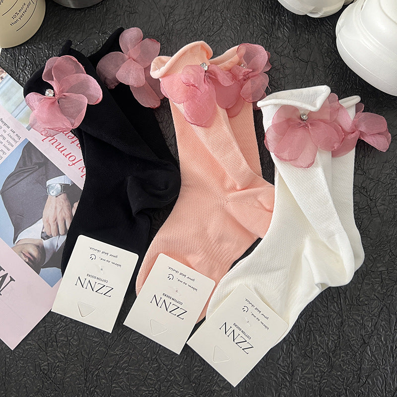 Floral Sheer Princess Girls Socks Set