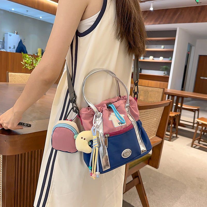 Cute Drawstring Mini Tote Bag for Girls – Trendy Casual Handbag
