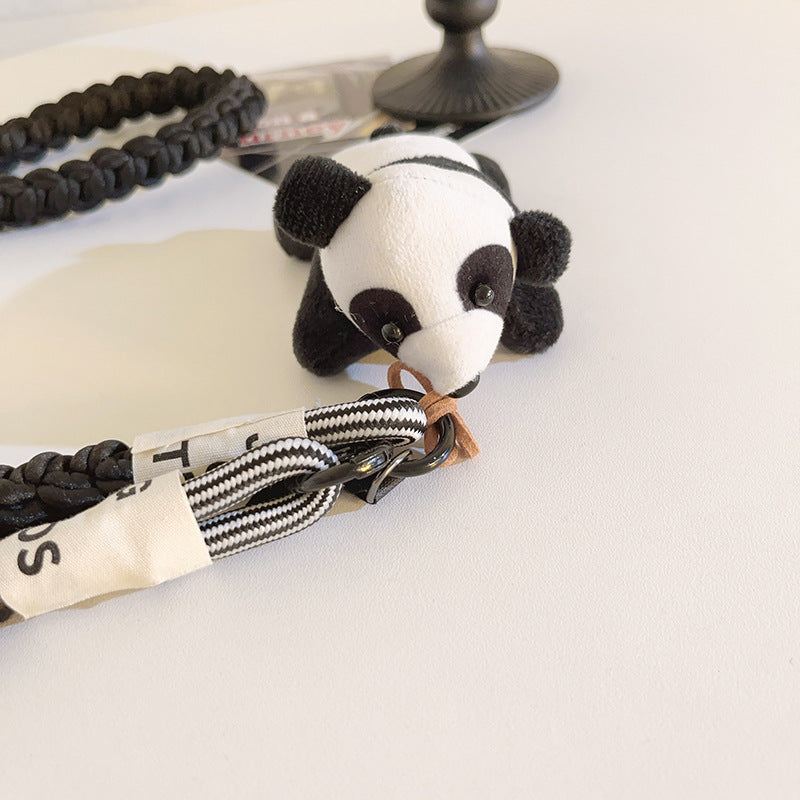 Climbing Panda Braided Crossbody Phone Lanyard Sling