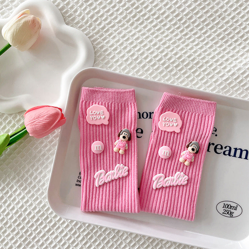 Barbie Style Patch Girls Socks Set