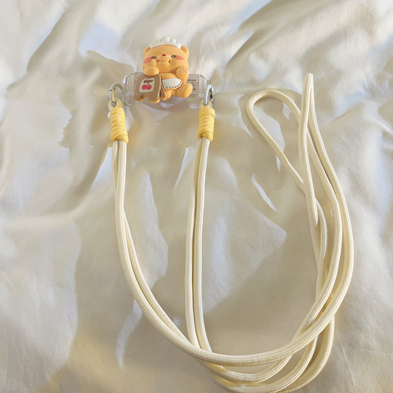 3D Cartoon Bear Dessert & Bath Crossbody Phone Lanyard Sling Collection