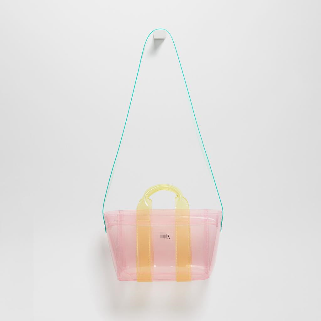 Pastel Transparent Tote – Candy Color Clear Shoulder Bag