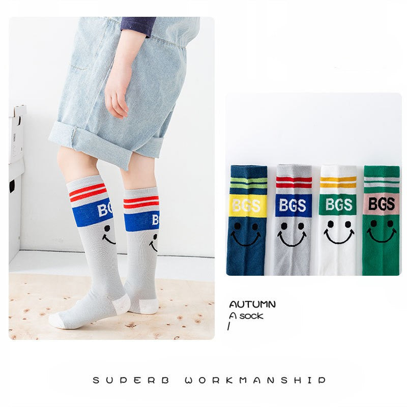 Smiley Stripe Crew Socks – Color Pop Vibes
