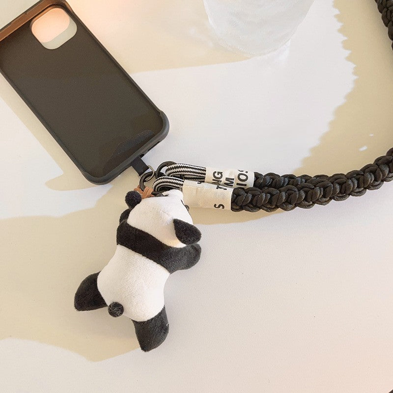 Climbing Panda Braided Crossbody Phone Lanyard Sling