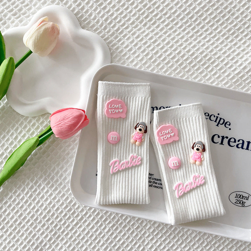 Barbie Style Patch Girls Socks Set