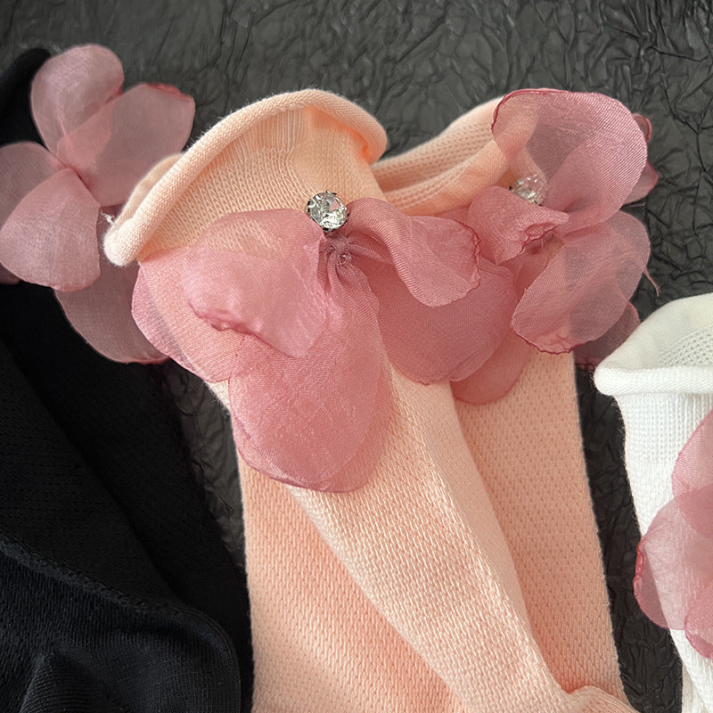 Floral Sheer Princess Girls Socks Set
