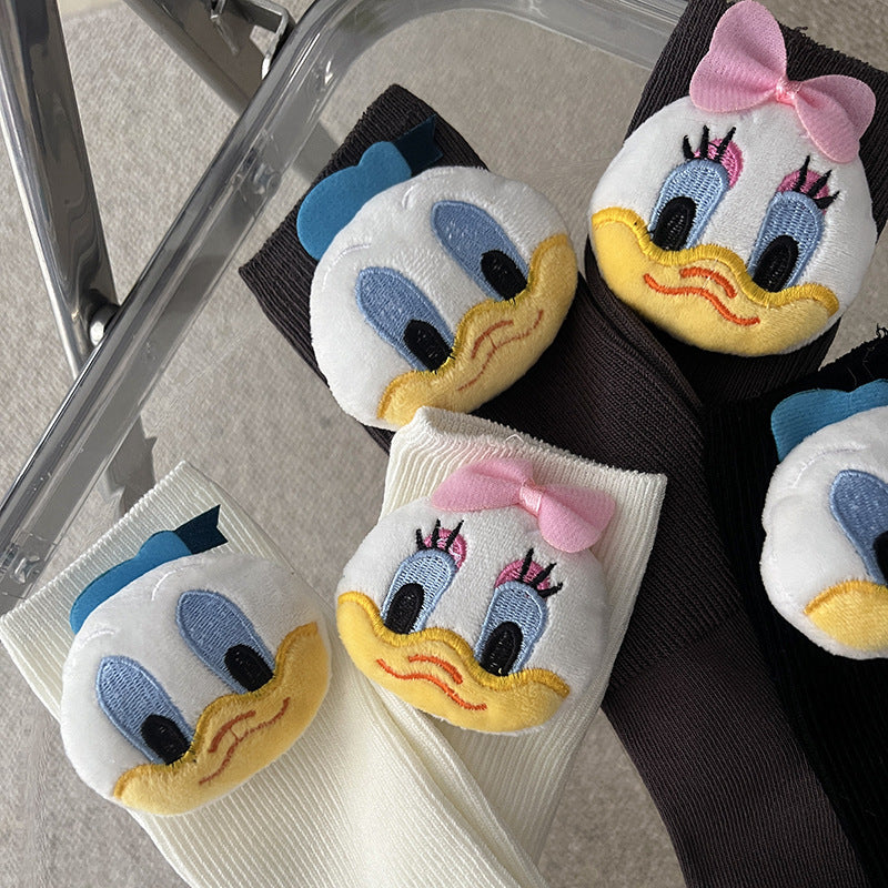 Cute Cartoon Character Girls Crew Socks Set