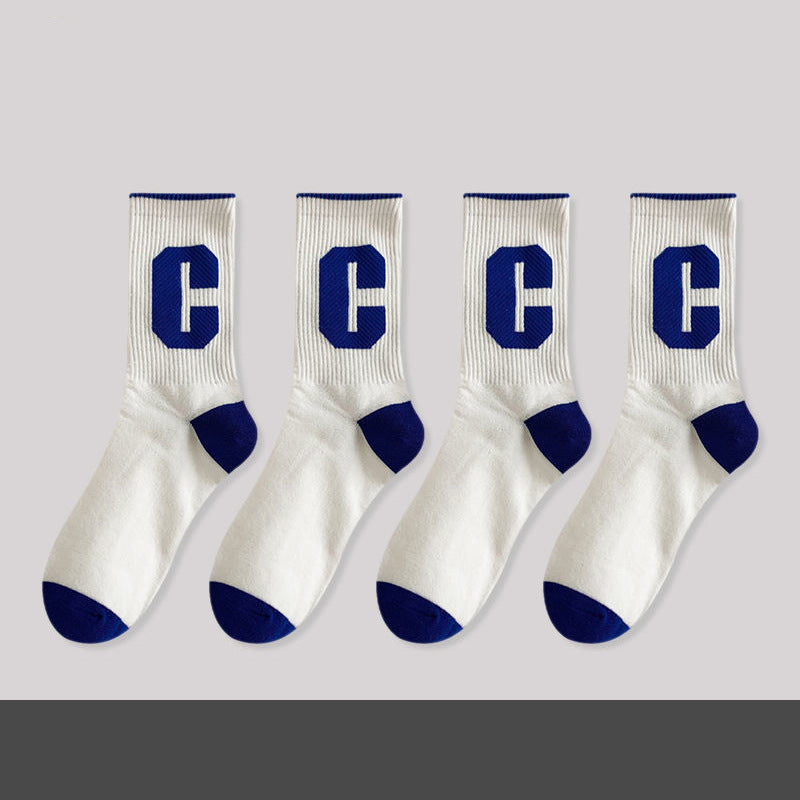 Varsity Vibe Green “C” Crew Socks