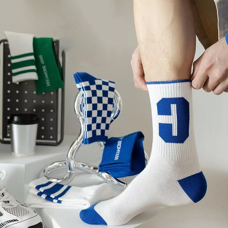 Varsity Vibe Green “C” Crew Socks