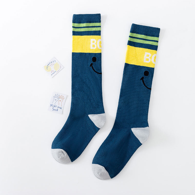 Smiley Stripe Crew Socks – Color Pop Vibes