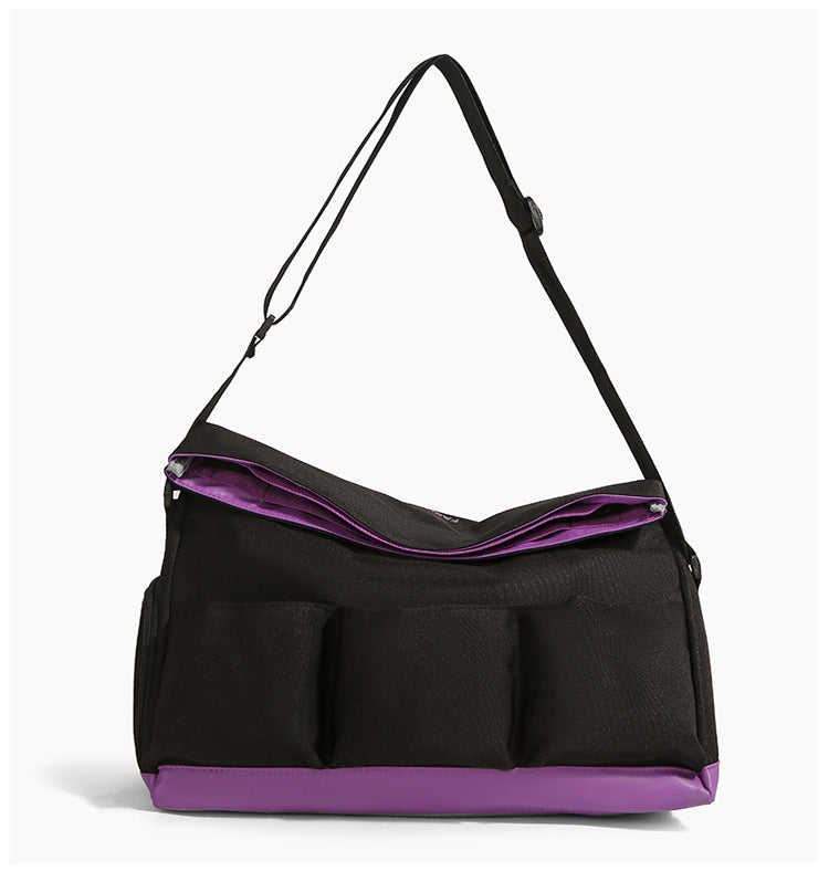 Black & Purple Utility Sling Bag