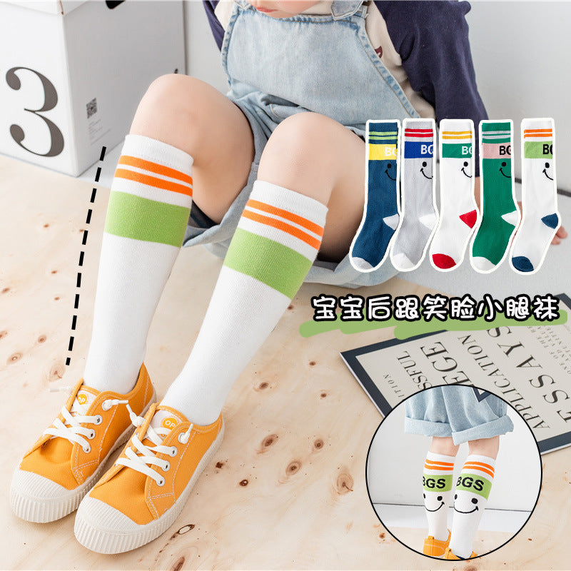 Smiley Stripe Crew Socks – Color Pop Vibes