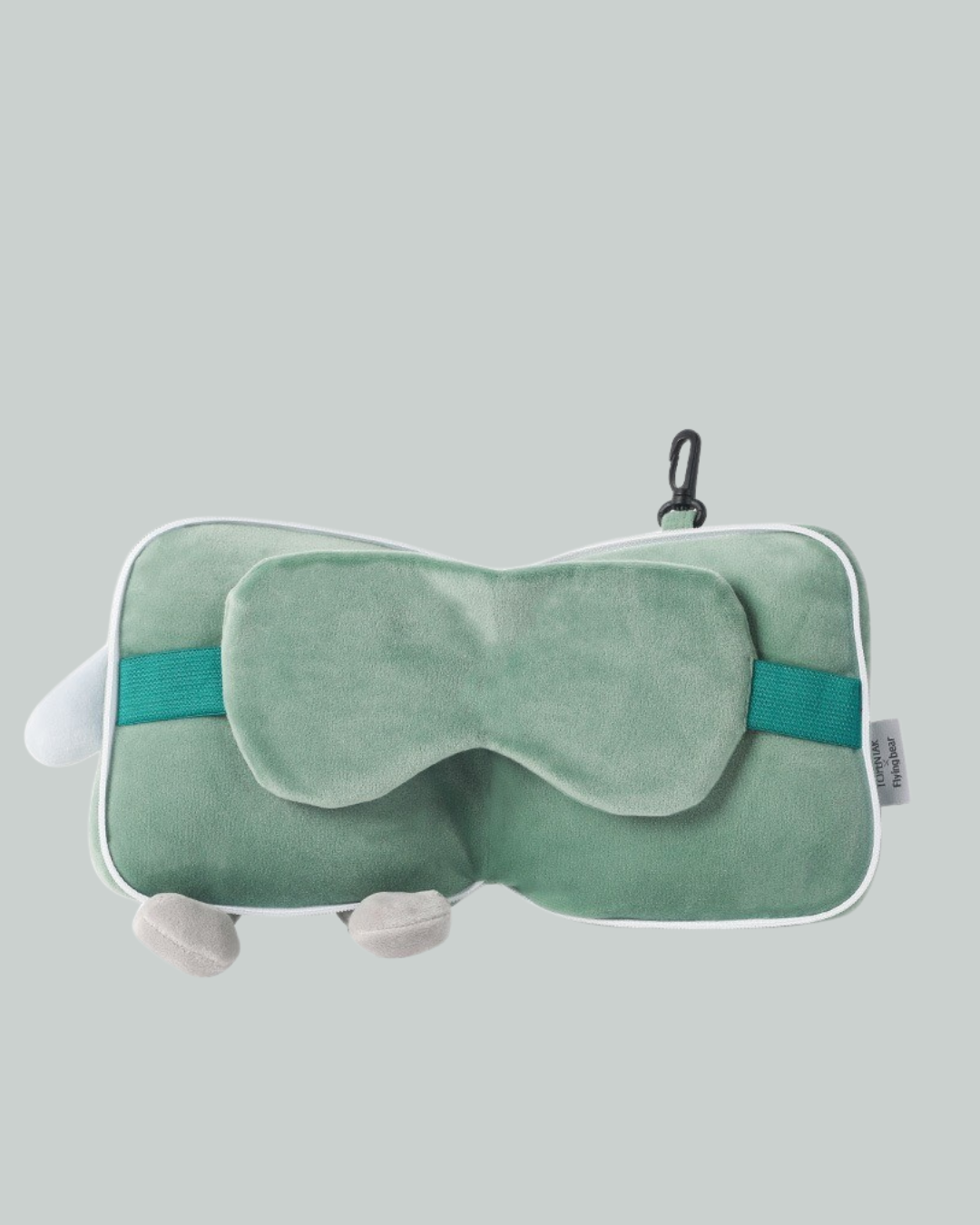 Cute Convertible Plush Travel Pillow with Eye Mask