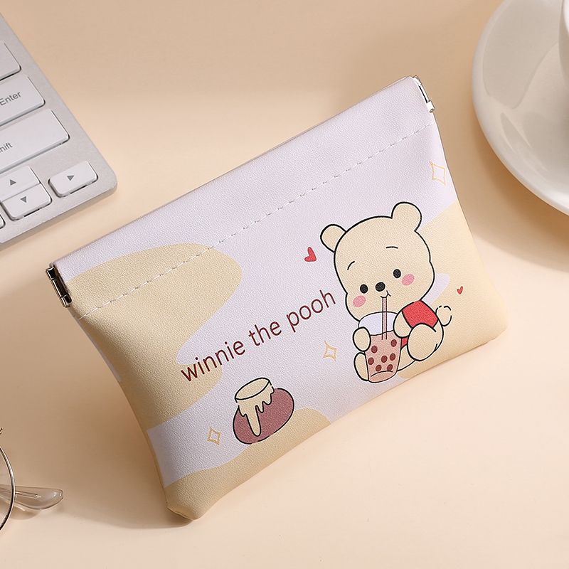 Cute Pooh Aesthetic Pouch – Kawaii Gen-Z Cosmetic & Stationery Pouch