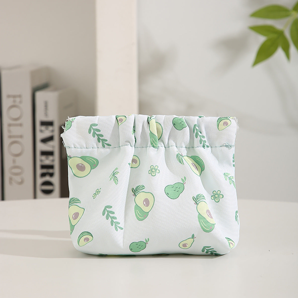 Kawaii Avocado Mini Pouch – Cute Aesthetic Coin & Makeup Bag