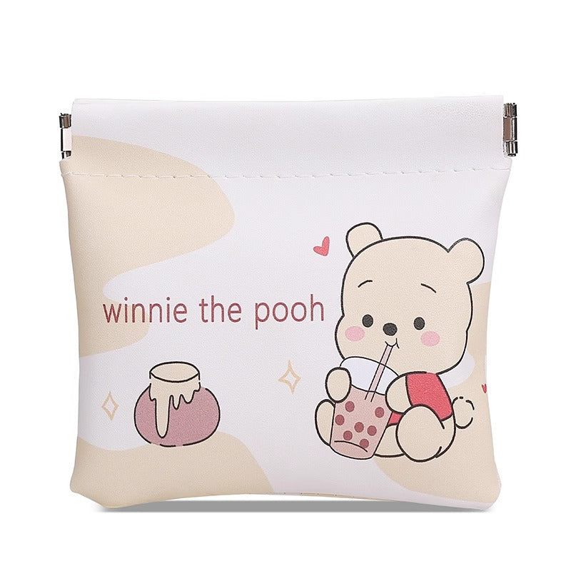 Cute Pooh Aesthetic Pouch – Kawaii Gen-Z Cosmetic & Stationery Pouch