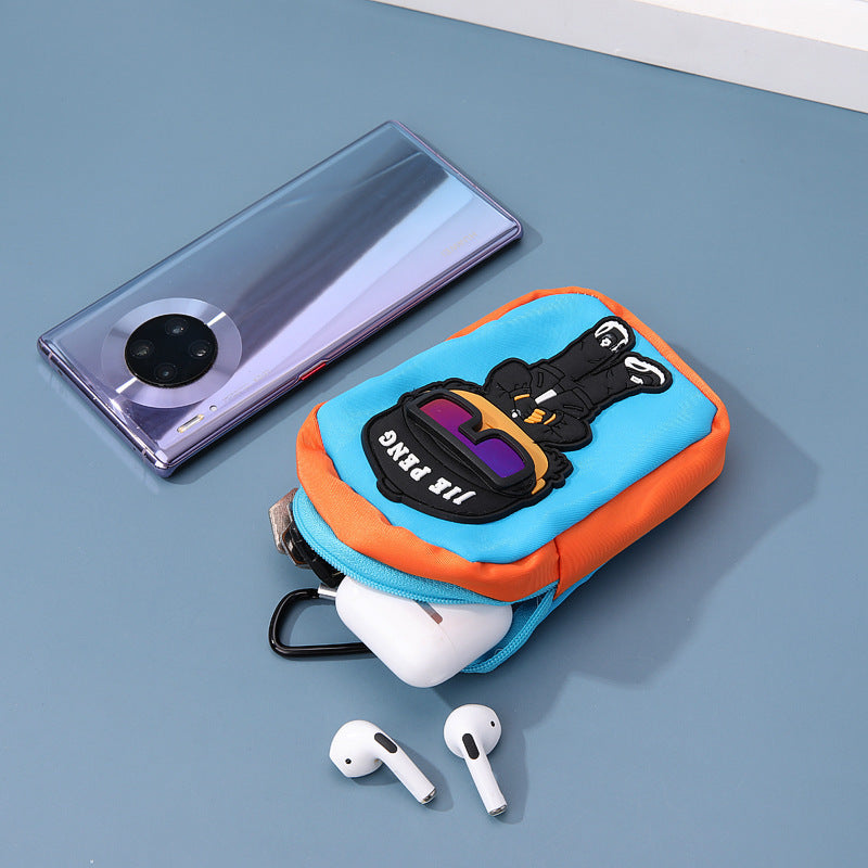 Street Style Mini Pouch Keychain – Cool Cartoon Utility Bag