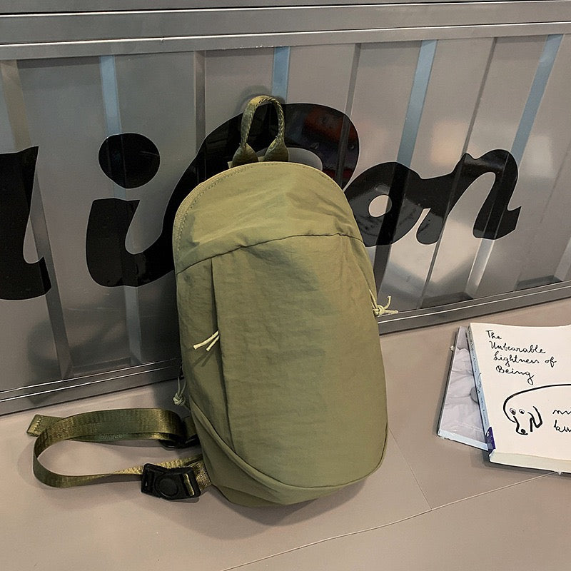 Olive Green Minimal Sling Backpack