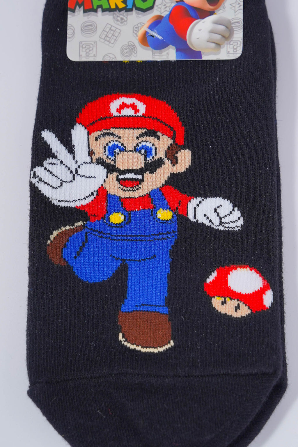 Super Mario Black Ankle Socks