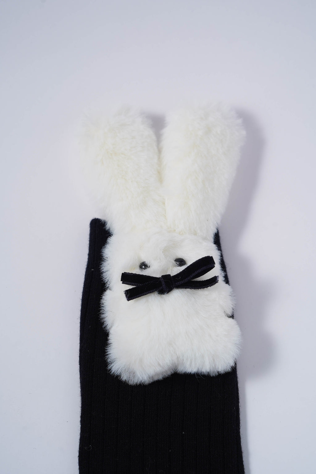 Socks with Plush White Bunny Ears