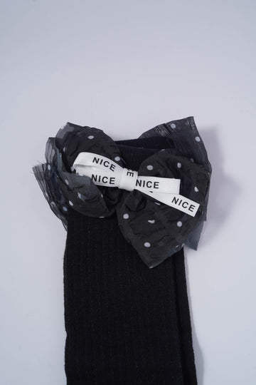 Socks with Polka Dot Bow