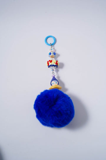 Blue Pom Pom Charm