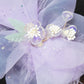 Sparkly Bow Hair Clip with Flowers & Feathers Fairy Party Hair Accessory for Girls