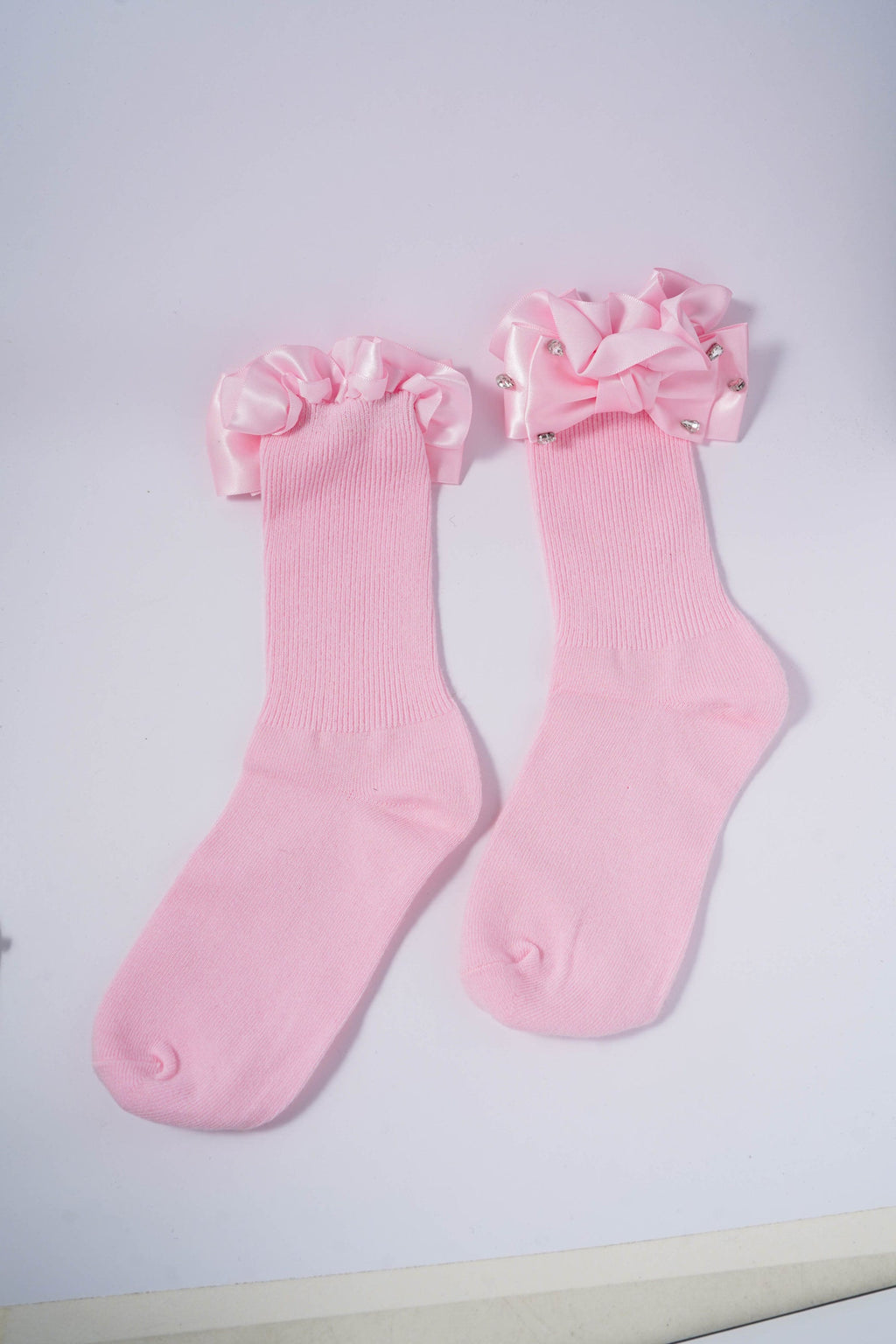 Satin Diamond Bow Socks