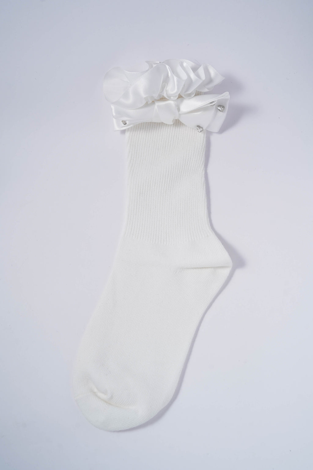 Satin Diamond Bow Socks