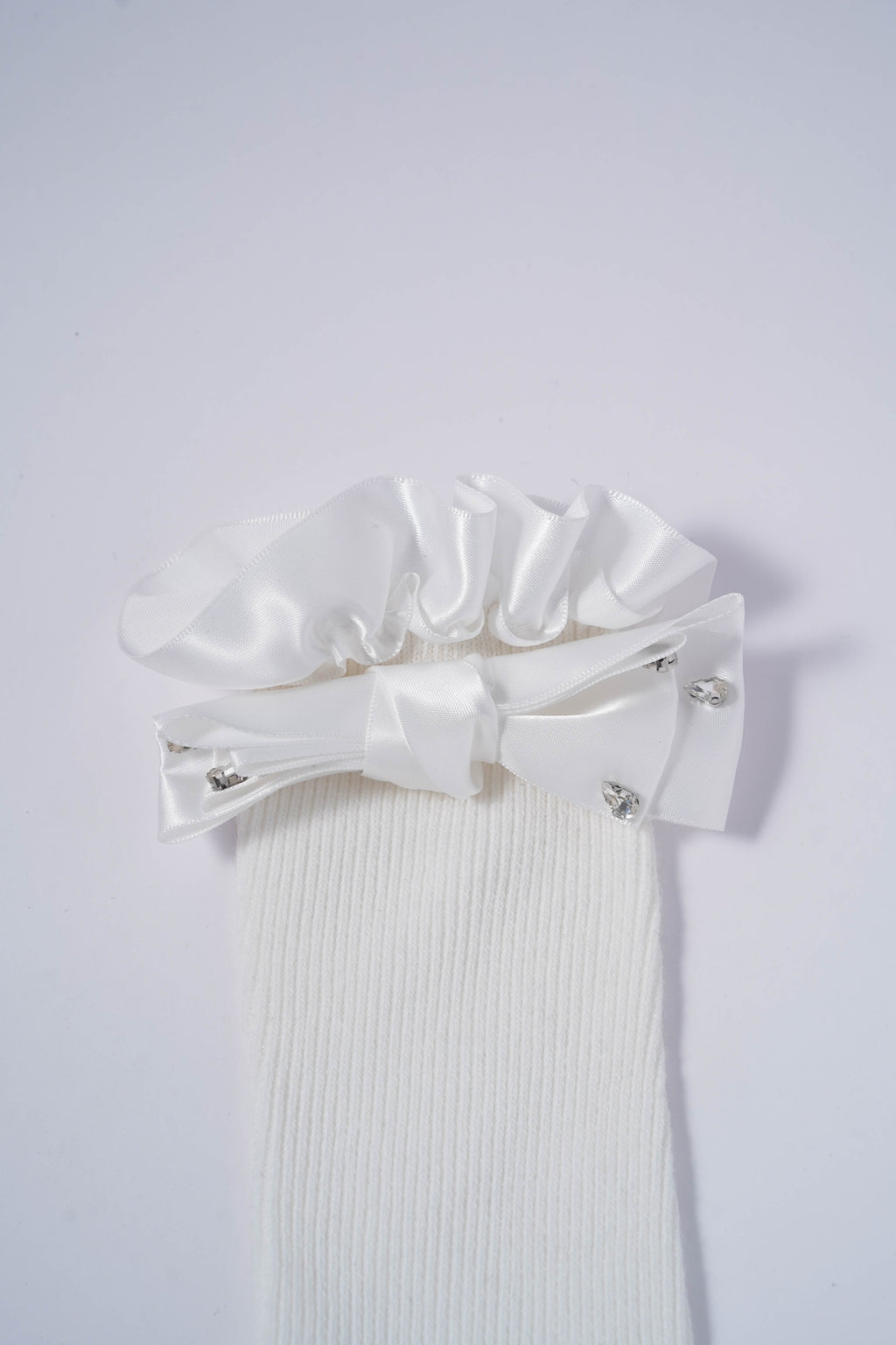 Satin Diamond Bow Socks