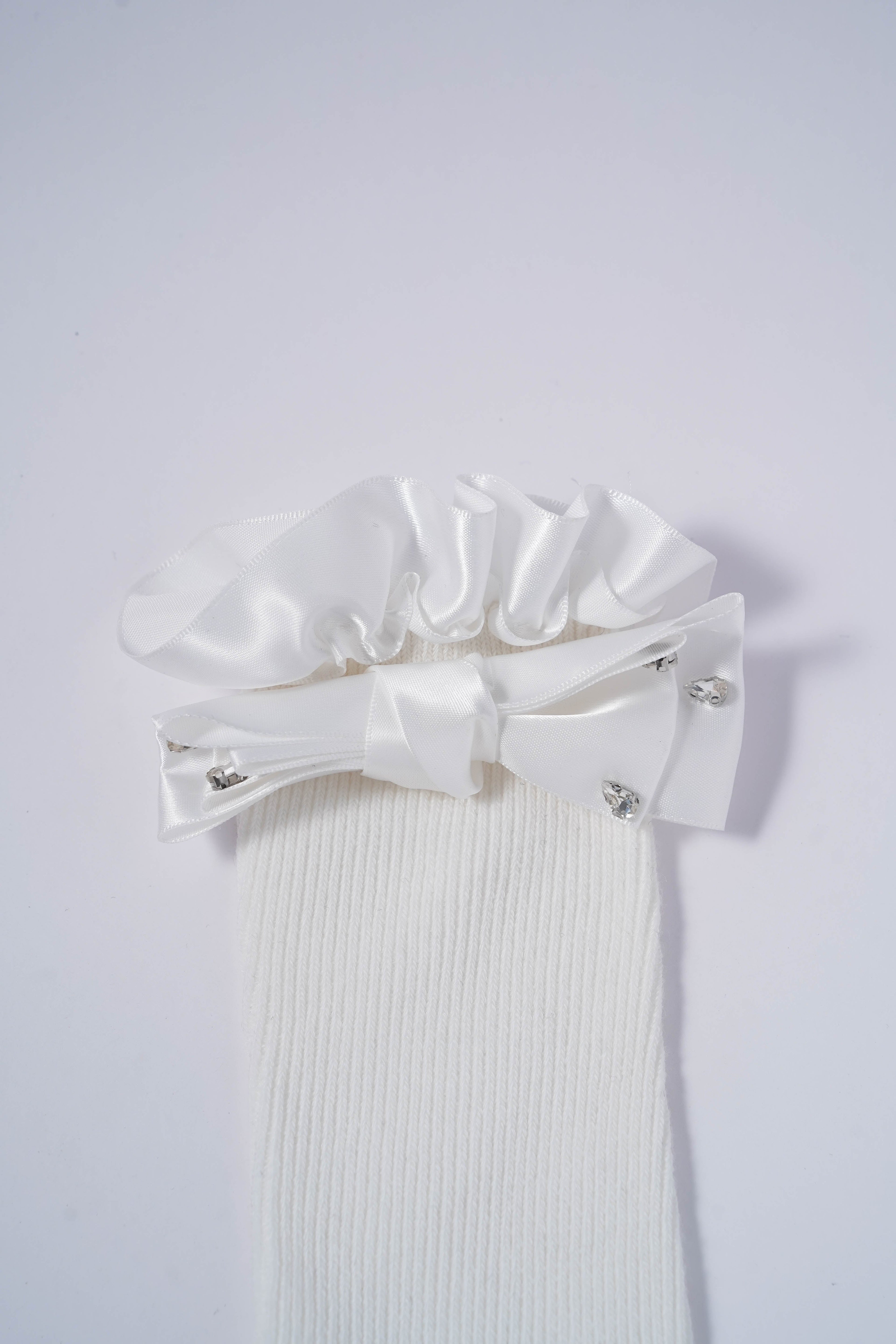 Satin Diamond Bow Socks