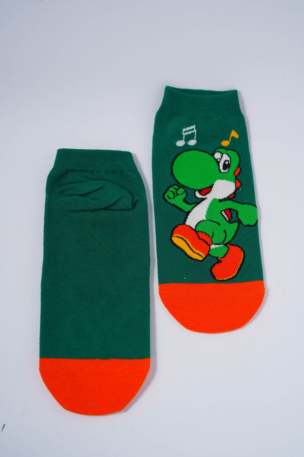 Green Yoshi Socks Fun Mario-Themed Footwear